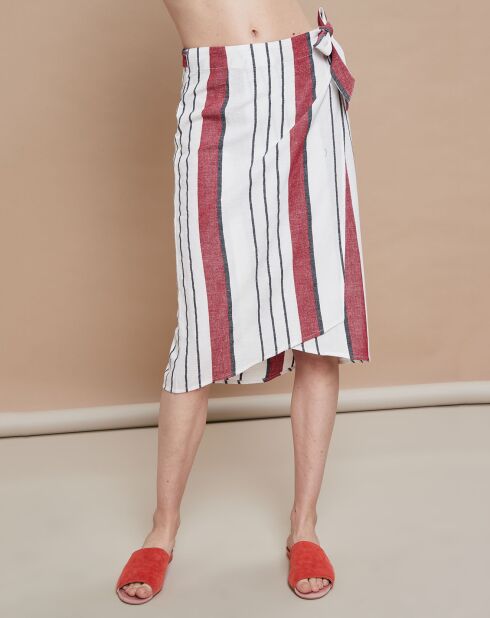 Jupe Luri blanc/rouge