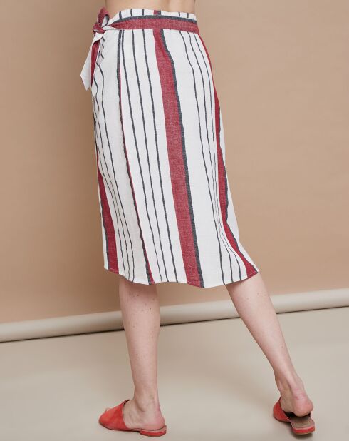 Jupe Luri blanc/rouge