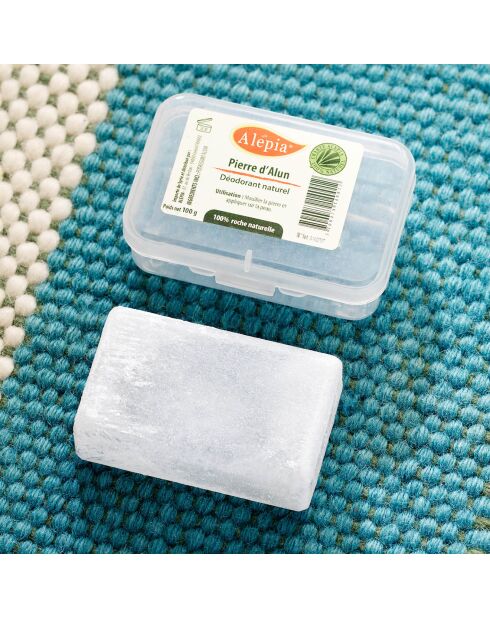 Desodorante natural Alum Stone Ingot, 100% roca natural, 100 g