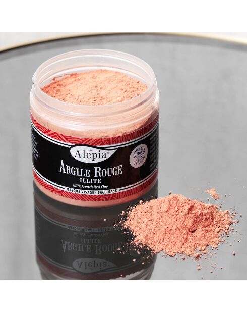 Masque du visage Argile rouge illite peaux sèches à normales - 150 g