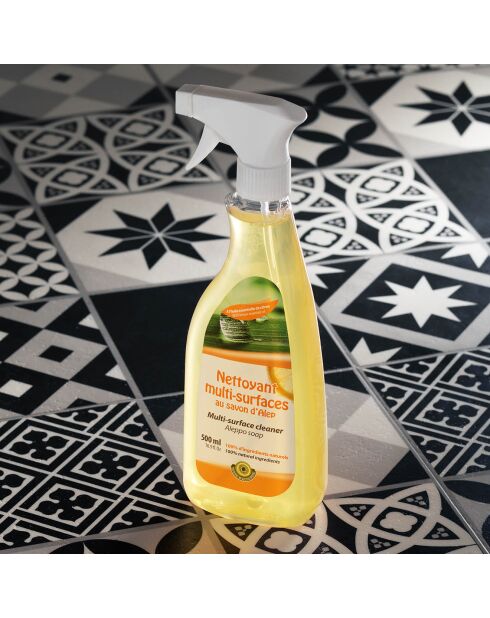 Nettoyant multi-surfaces au savon d'Alep - huile essentielle de citron 500 ml