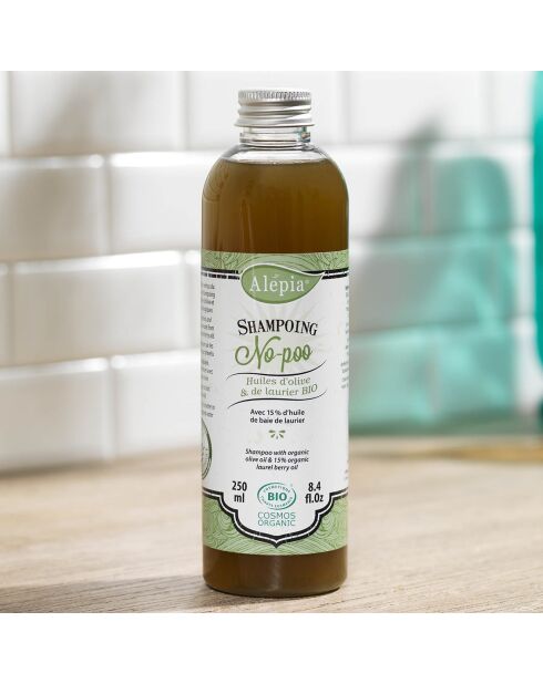 Shampoing No-poo BIO 15% d'huile de Baie de Laurier Apaisant - 250 ml