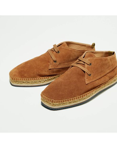 Chukka boots en Velours de Cuir Bruno camel