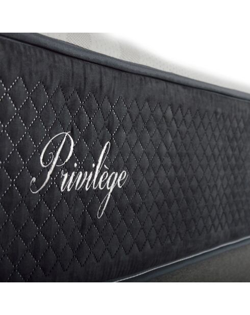 Set de colchón y base de madera Privilege, color antracita y blanco, 160 x 200 cm