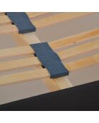 Ensemble Matelas + Sommier en bois Privilège anthracite/blanc - 140x200 cm