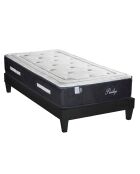 Ensemble Matelas + Sommier en bois Privilège anthracite/blanc - 90x200 cm