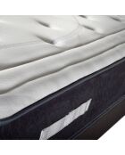 Ensemble Matelas + Sommier en bois Privilège anthracite/blanc - 90x190 cm