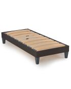 Ensemble Matelas + Sommier en bois Privilège anthracite/blanc - 90x190 cm