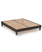 Juego de colchones imperiales de madera antracita y blanca con base, 180 x 200 cm