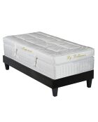 Juego de colchones y base de madera imperial antracita y blanca, 90 x 200 cm