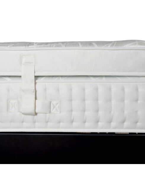 Juego de colchones y base de madera imperial antracita y blanca, 90 x 200 cm