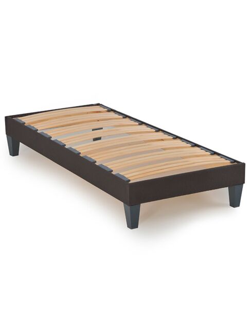 Juego de colchones y base de madera imperial antracita y blanca, 90 x 200 cm