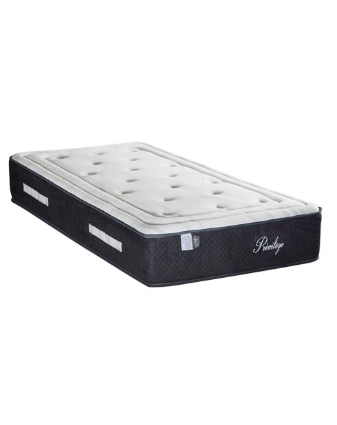 Matelas Mémoire de forme Privilège anthracite/blanc - 90x200 cm
