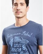 T-Shirt Superior Label gris bleu