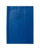 5 Protège-cahiers opaque à rabats Marque-pages & Porte-étiquette bleus - A4