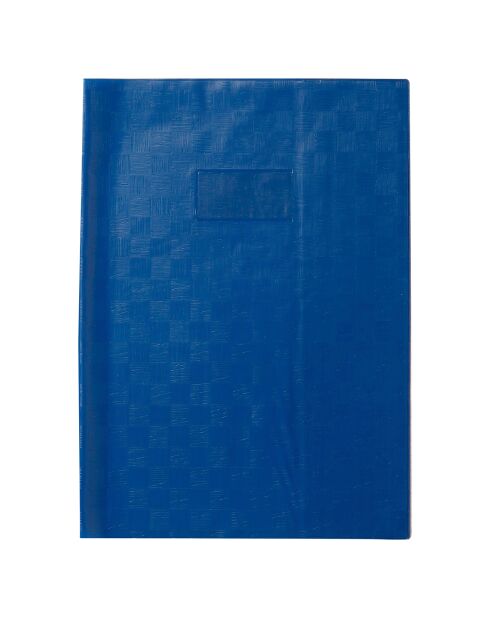 5 Protège-cahiers opaque à rabats Marque-pages & Porte-étiquette bleus - A4