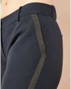 Pantalon 7/8 liseré métallisé  marine