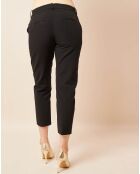 Pantalon 7/8 liseré métallisé noir