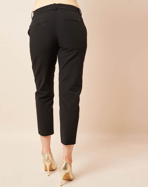 Pantalon 7/8 liseré métallisé noir