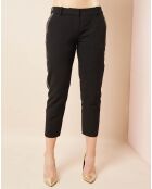 Pantalon 7/8 liseré métallisé noir
