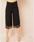 Pantalon 3/4 base en dentelle noir