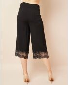 Pantalon 3/4 base en dentelle noir