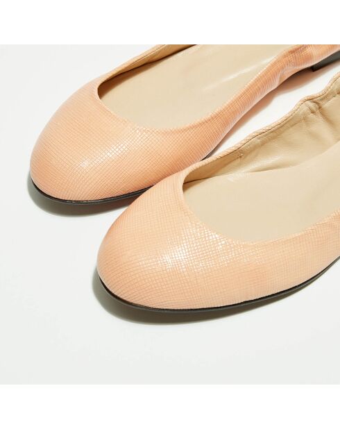 Ballerines en Cuir verni Mae rose clair