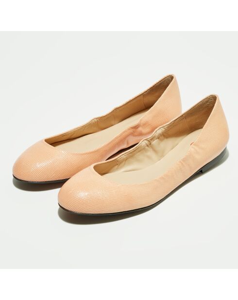 Ballerines en Cuir verni Mae rose clair