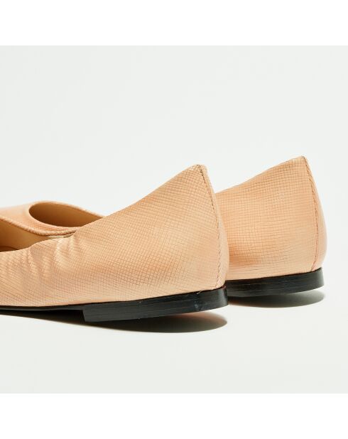 Ballerines en Cuir verni Mae rose clair