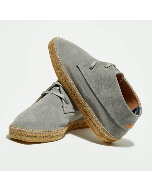 Chukka boots en Velours de Cuir Bruno gris clair