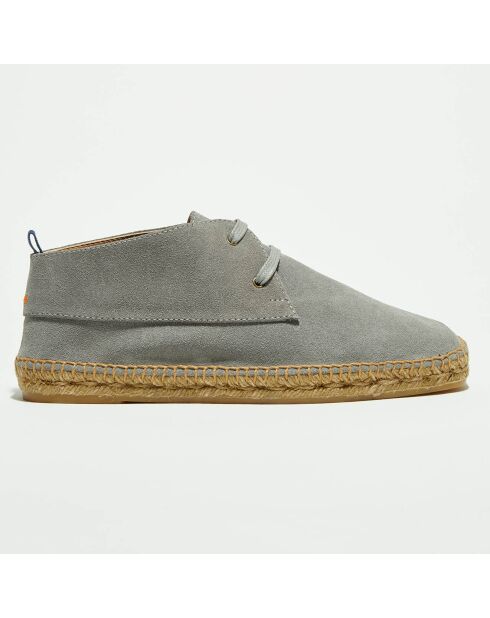 Chukka boots en Velours de Cuir Bruno gris clair