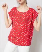 Top Pois rouge/blanc