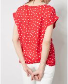 Top Pois rouge/blanc