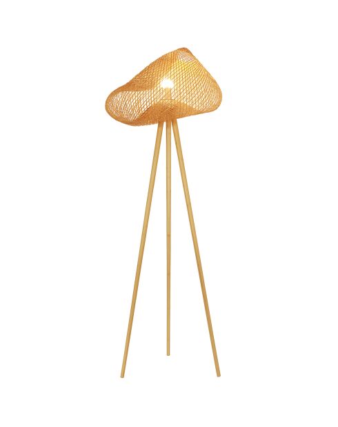 Lampadaire en bambou naturel - D.60xH.165 cm