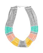Collier Kalahari saumon/vert