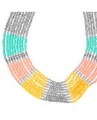 Collier Kalahari saumon/vert