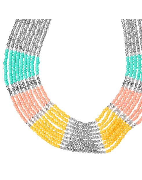 Collier Kalahari saumon/vert