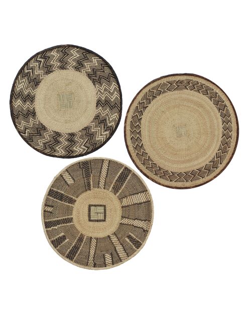 Cestino da parete decorativo Natural Limpo - D.66 cm