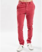 Pantalon chino slim Krandy rouge