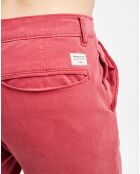 Pantalon chino slim Krandy rouge
