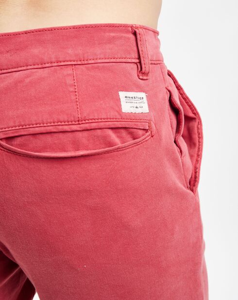 Pantalon chino slim Krandy rouge