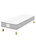 Windsor matras + boxspringset wit/grijs - 80x200 cm