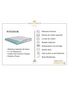 Matelas Windsor blanc/gris - 180x200 cm