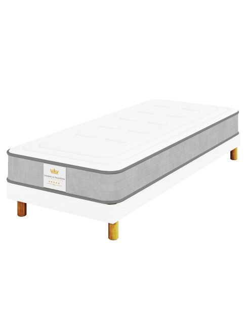 Materasso Windsor + set a molle bianco/grigio - 90x190 cm