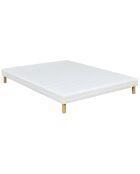 Windsor-Matratze + Boxspring-Set weiß/grau - 140x200 cm