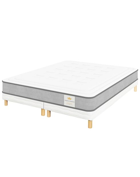 Windsor Matratzenset +2 Untergestelle weiß/grau - 2x80x200 cm