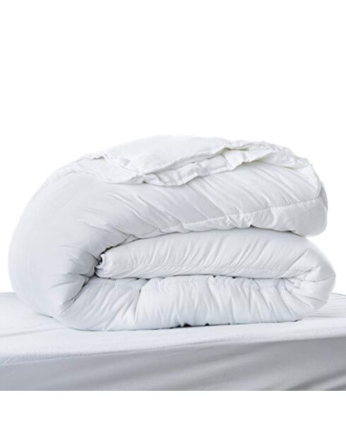 Packung Matratze + Bettdecke + 2 Windsor-Kissen weiß/grau - 140x190 cm