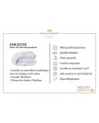 Confezione materasso + piumino + 2 cuscini Windsor bianco/grigio - 140x190 cm