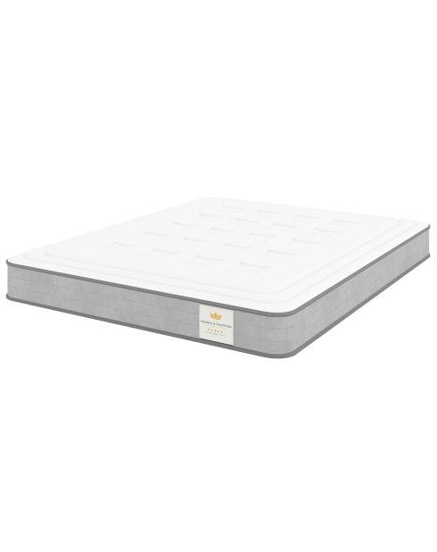 Packung Matratze + Bettdecke + 2 Windsor-Kissen weiß/grau - 140x190 cm