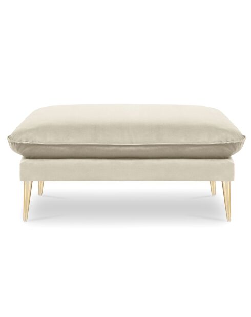 Pouf Velours Elio beige - 100x80x45 cm